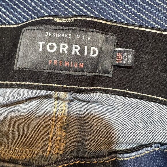 Torrid Bombshell Skinny Jeans Women 18R Distressed Stretch Curvy Y2K Boho - Picture 5 of 10